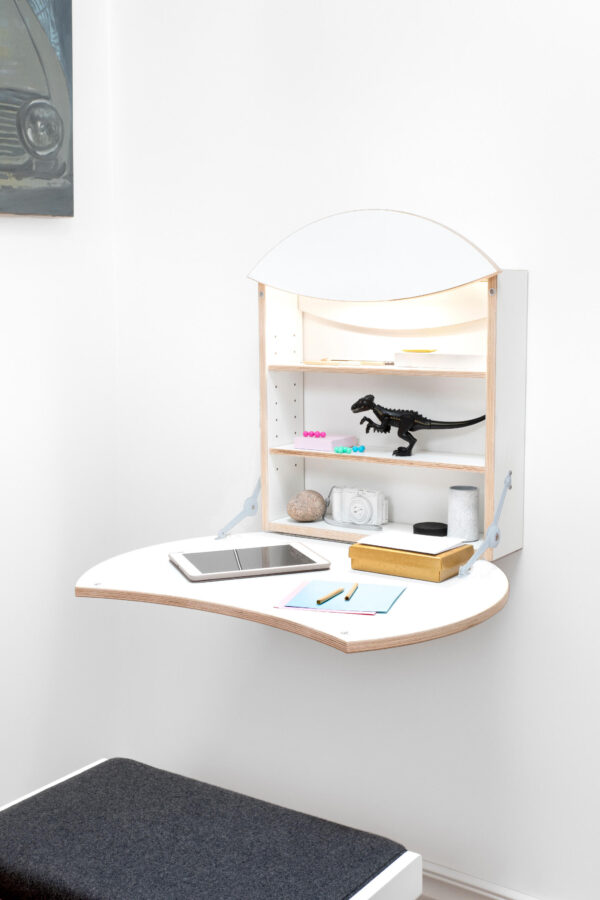 WALL DESK RING FROM RADIS WHITE CPL PLYWOOD