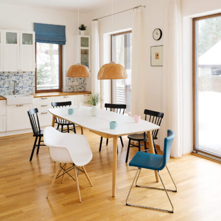 RADIS extendable dining table NAM-NAM 96x144-244cm White HPL