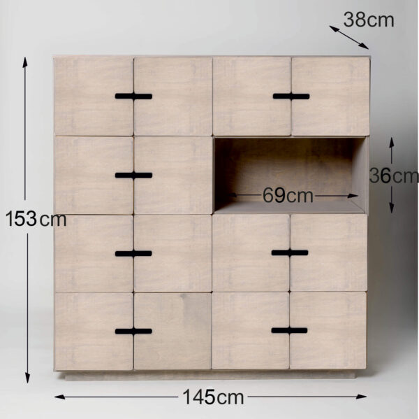 Radis sideboard PIX 4x4 with dimensions