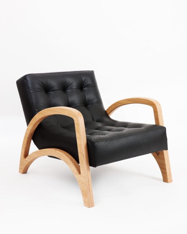 Radis armchair OSLO Black leather