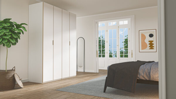 Radis wardrobe Noble 4 doors White HPL plywood