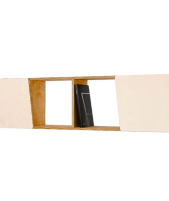 Radis Furniture wall shelf STEP birch plywood Light Oak doors White Osmo