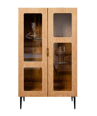 Radis Furniture sideboard with glass doors NOBLE oak veneered