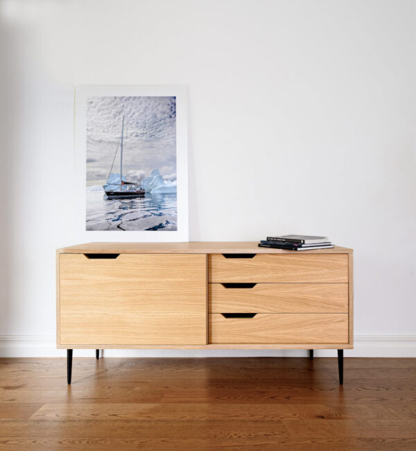 Radis sideboard NOBLE with 1 door and 3 drawers