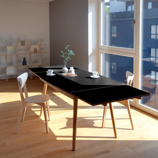 Radis extendable dining table DINN Black HPL plywood
