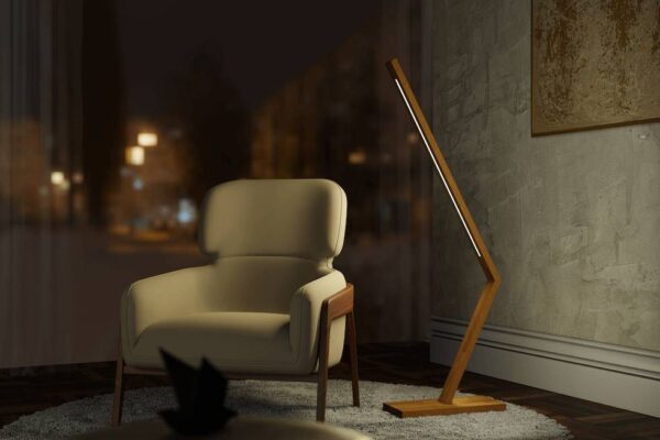 Radis floor lamp BOW oak