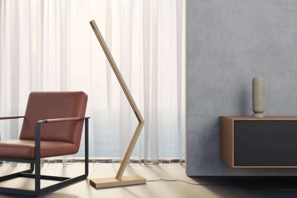 Radis floor lamp BOW birch plywood