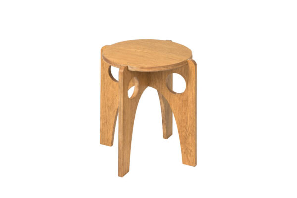 Radis Furniture stool TWIST oak veneered by Martin Lazarev