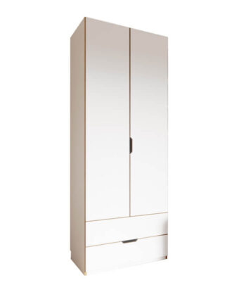 RADIS_wardrobe_NOBLE_white_HPL_plywood_drawers_visible