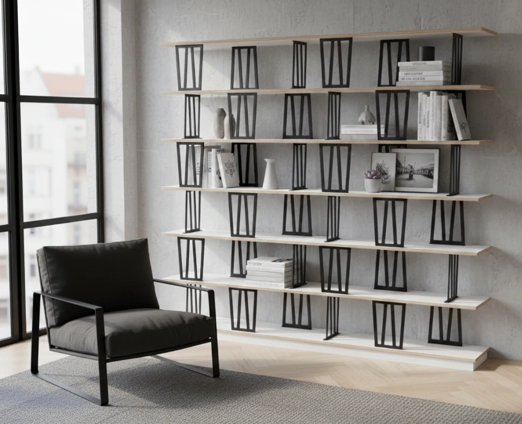 Radis Furniture shelf SALU L White film plywood