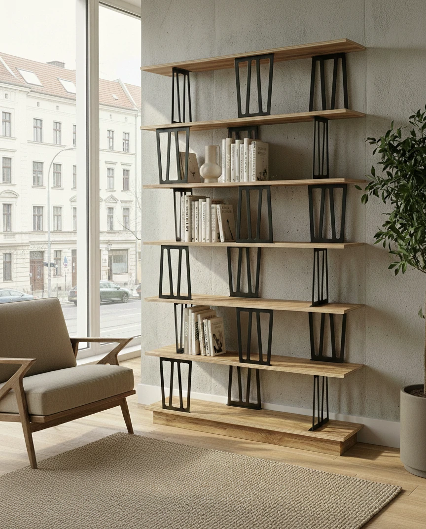 Radis Furniture shelf SALU M Oak veneered plywood