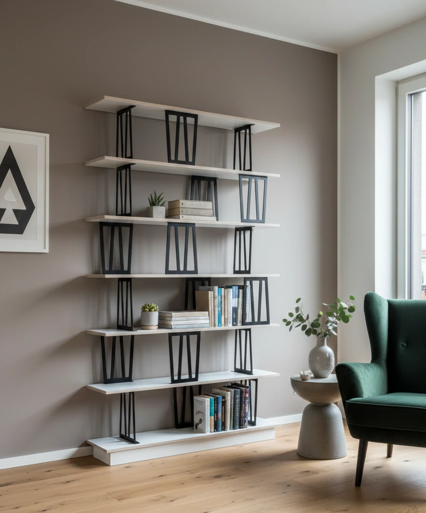 Radis Furniture shelf SALU M White film plywood